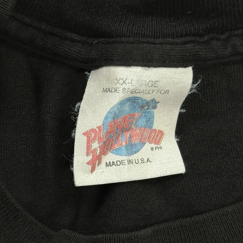 Orlando Planet Hollywood Single Stitch T-Shirt - 2XL Black Cotton - Image 3