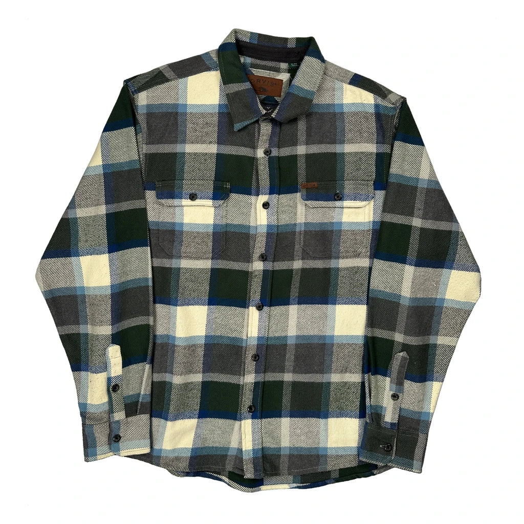 Orvis Checked Flannel Shirt - XL Green Cotton