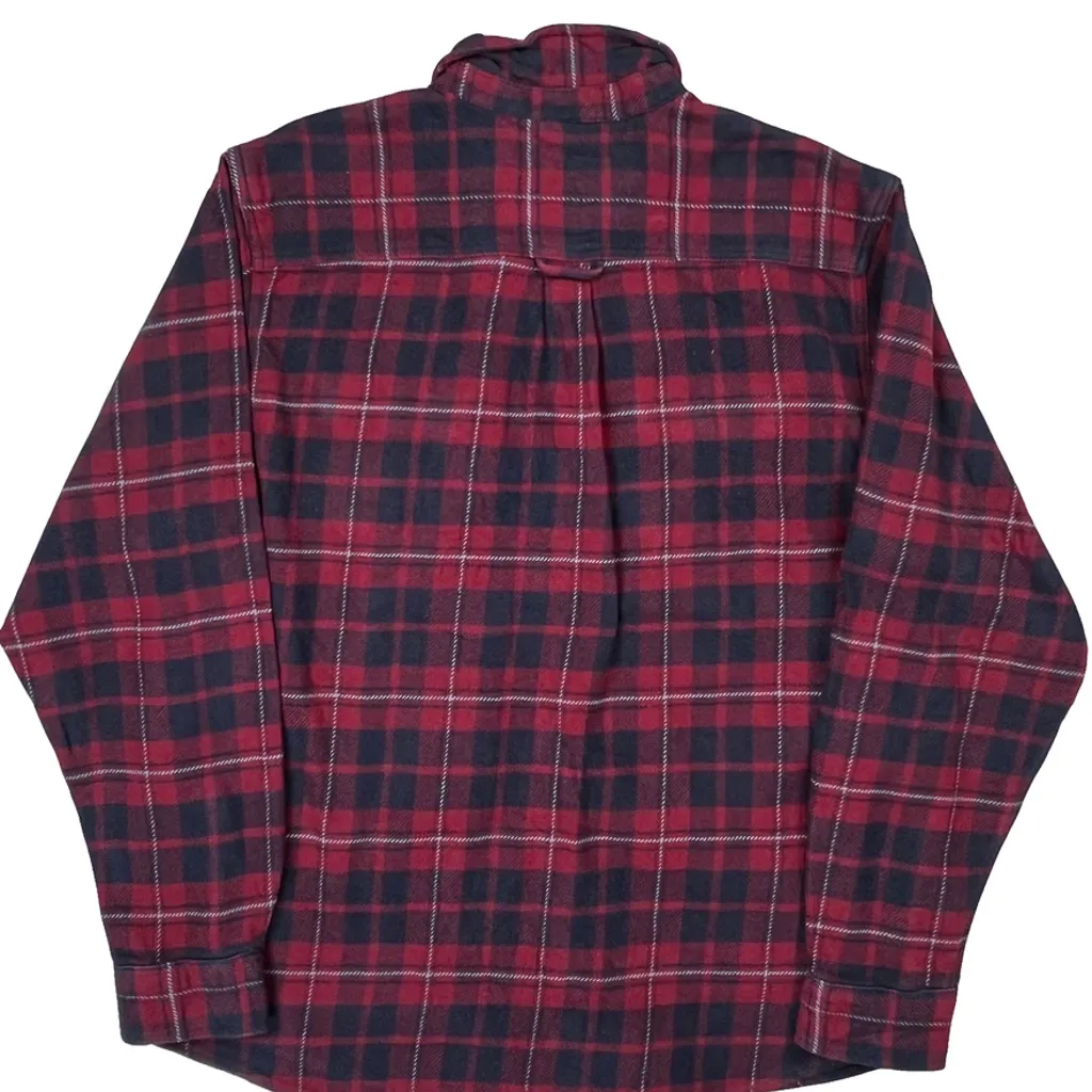 Orvis Checked Flannel Shirt - XL Red Cotton - Image 6