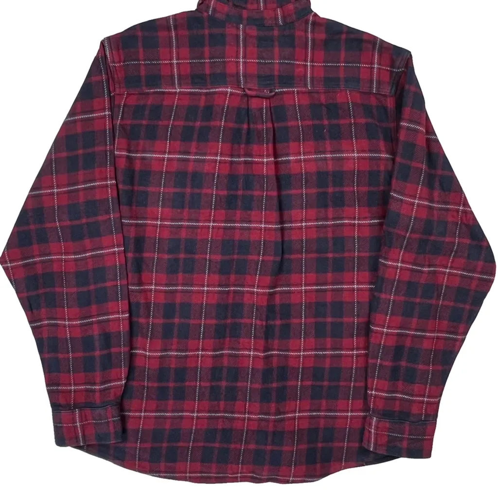 Orvis Checked Flannel Shirt - XL Red Cotton - Image 7