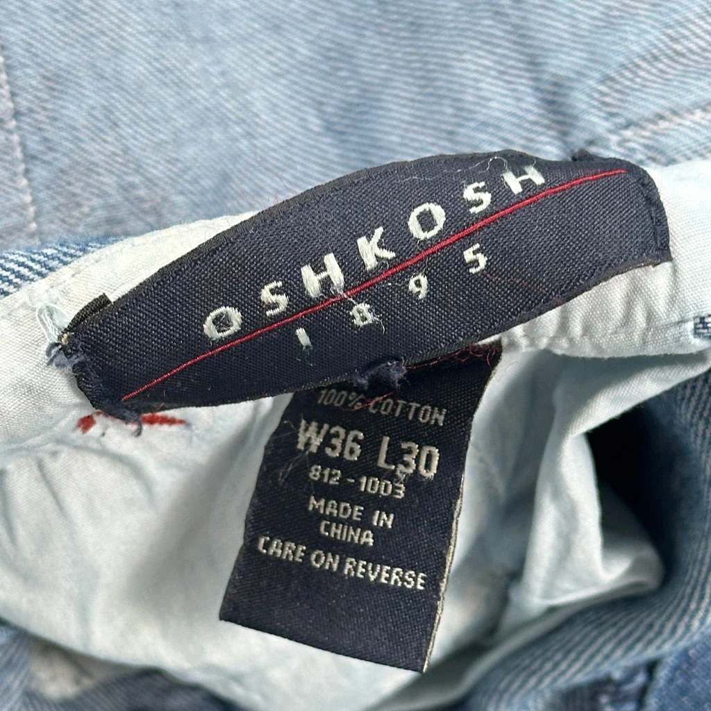Oshkosh Dungarees - 36W 30L Blue Cotton - Image 3
