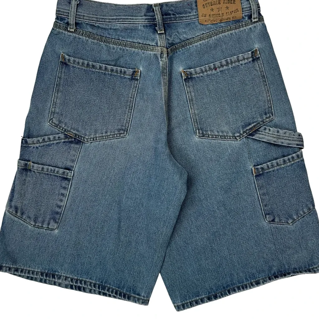 Outback Rider Denim Shorts - 32W 12L Blue Cotton - Image 7