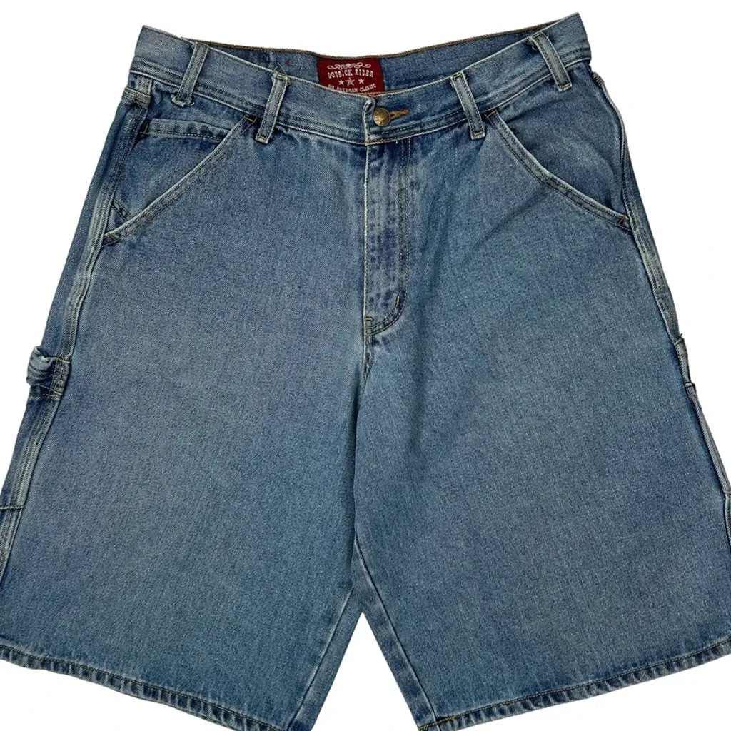 Outback Rider Denim Shorts - 32W 12L Blue Cotton - Image 9