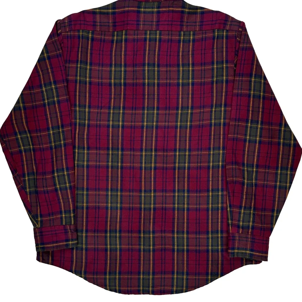 Outdoor Exchange Checked Flannel Shirt - Large Red Acrylic - Image 7