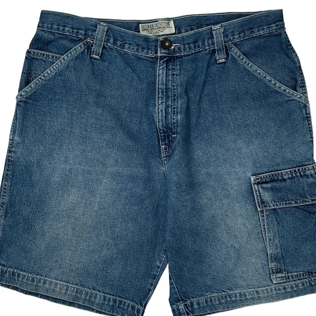 Outdoor Outfitters Carpenter Shorts - 34W 10L Blue Denim - Image 10