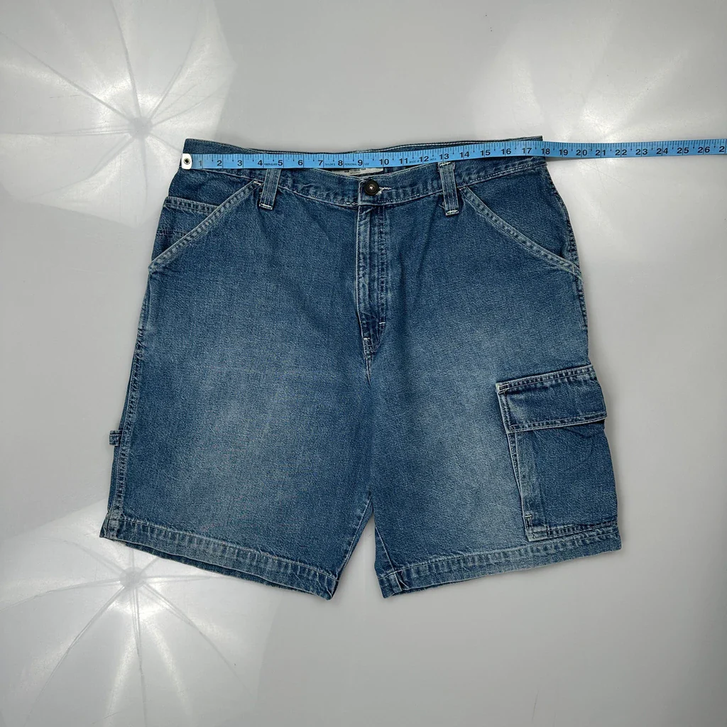 Outdoor Outfitters Carpenter Shorts - 34W 10L Blue Denim - Image 3