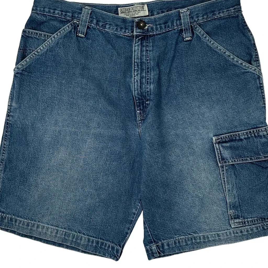 Outdoor Outfitters Carpenter Shorts - 34W 10L Blue Denim - Image 9