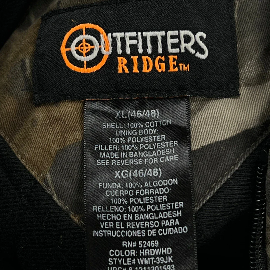 Outfitters Ridge Camo Jacket - XL Camo Cotton - Image 3