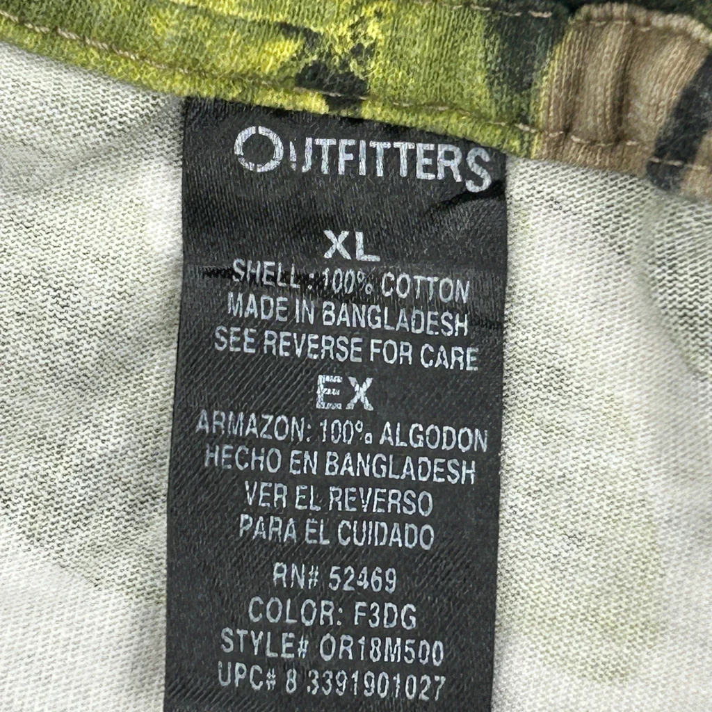 Outfitters Ridge Camo Long Sleeve T-Shirt - XL Camo Cotton - Image 3