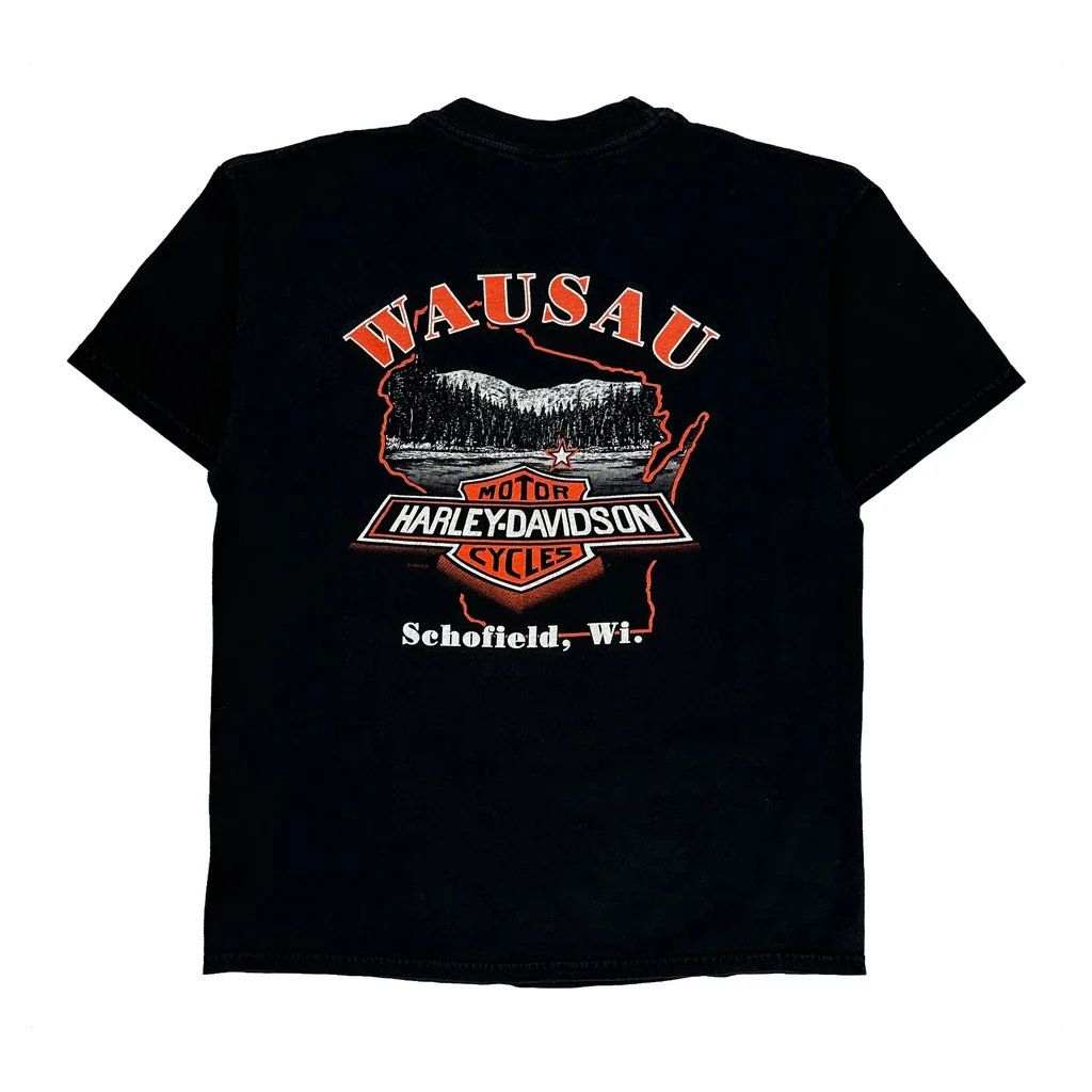 Owner & Operator Harley Davidson T-Shirt - Large Black Cotton - Image 2