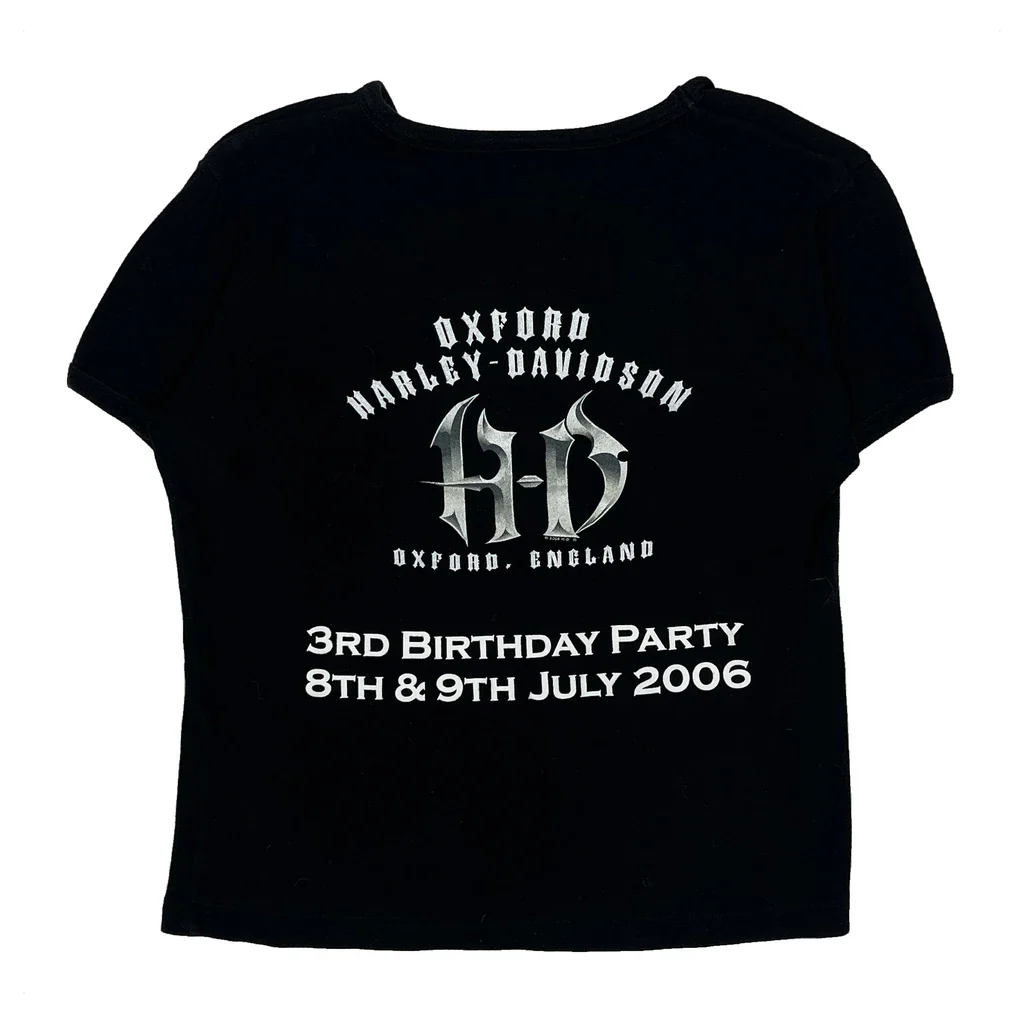 Oxford Harley-Davidson 3Rd Birthday Party Harley Davidson Graphic T-Shirt - Large Black Cotton - Image 2