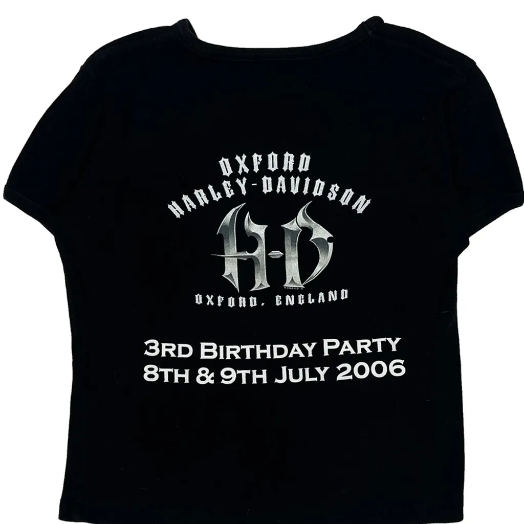 Oxford Harley-Davidson 3Rd Birthday Party Harley Davidson Graphic T-Shirt - Large Black Cotton - Image 6