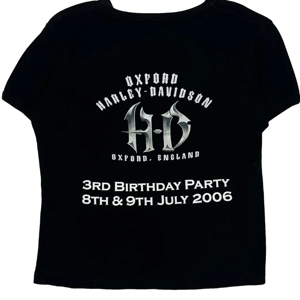Oxford Harley-Davidson 3Rd Birthday Party Harley Davidson Graphic T-Shirt - Large Black Cotton - Image 7