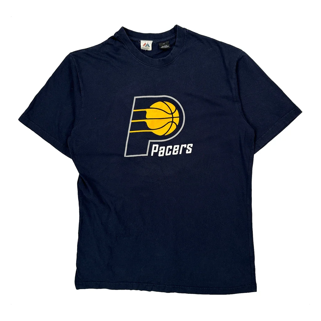 Pacers Majestic Nba T-Shirt - XL Navy Cotton