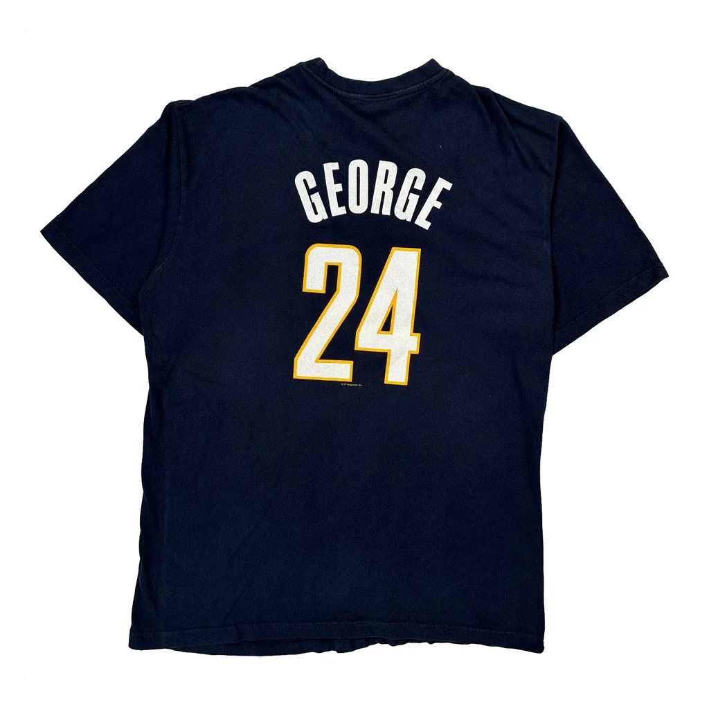 Pacers Majestic Nba T-Shirt - XL Navy Cotton - Image 2