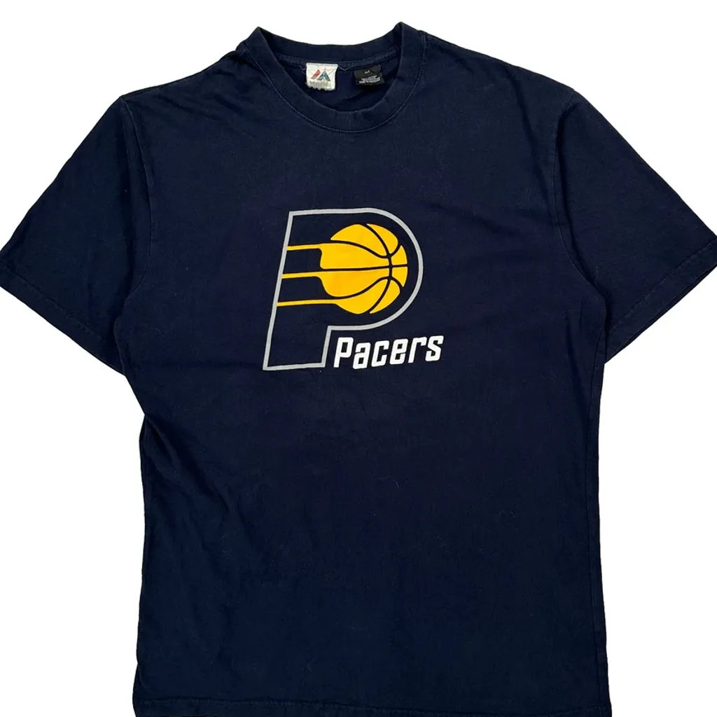 Pacers Majestic Nba T-Shirt - XL Navy Cotton - Image 5