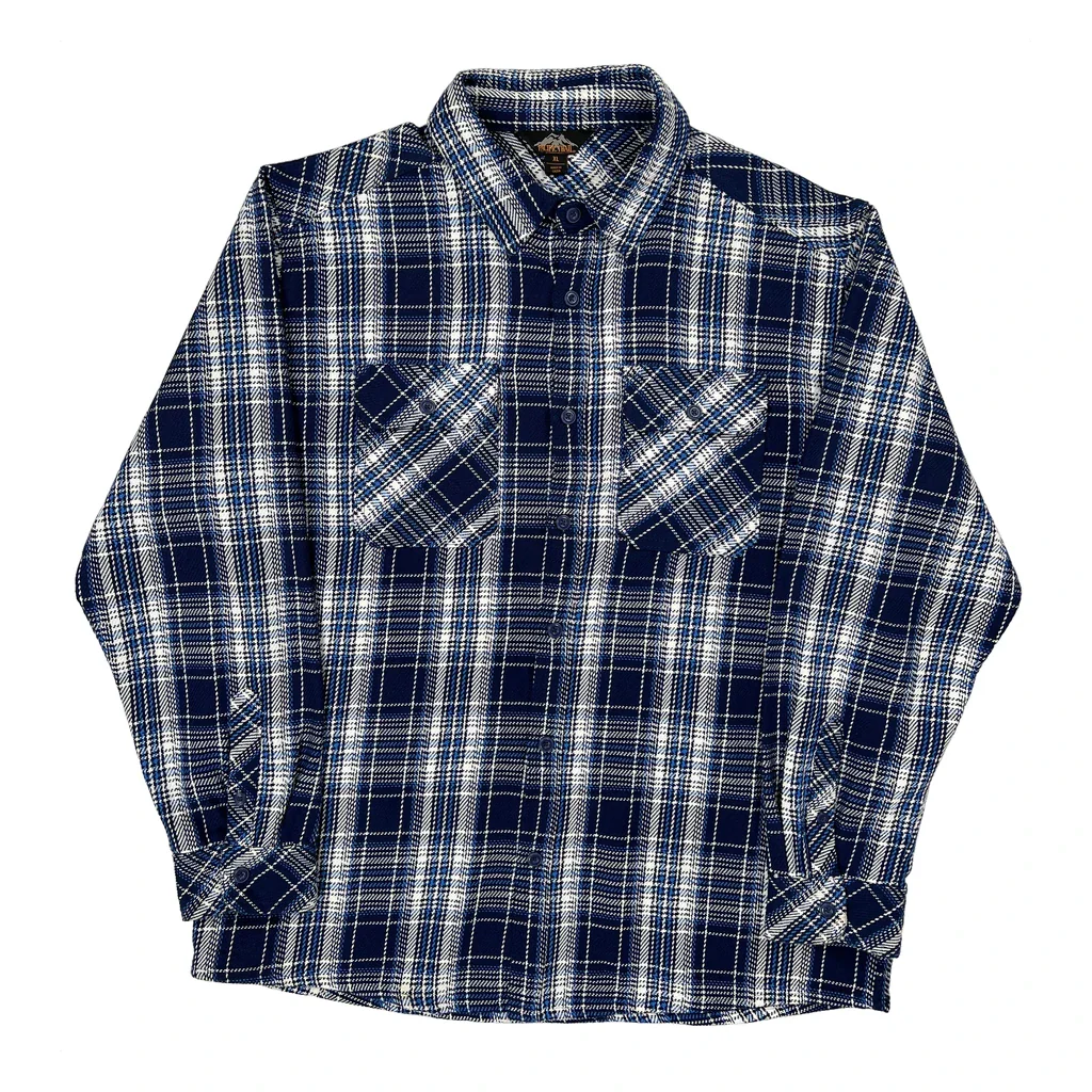 Pacific Trail Checked Flannel Shirt - XL Blue Cotton