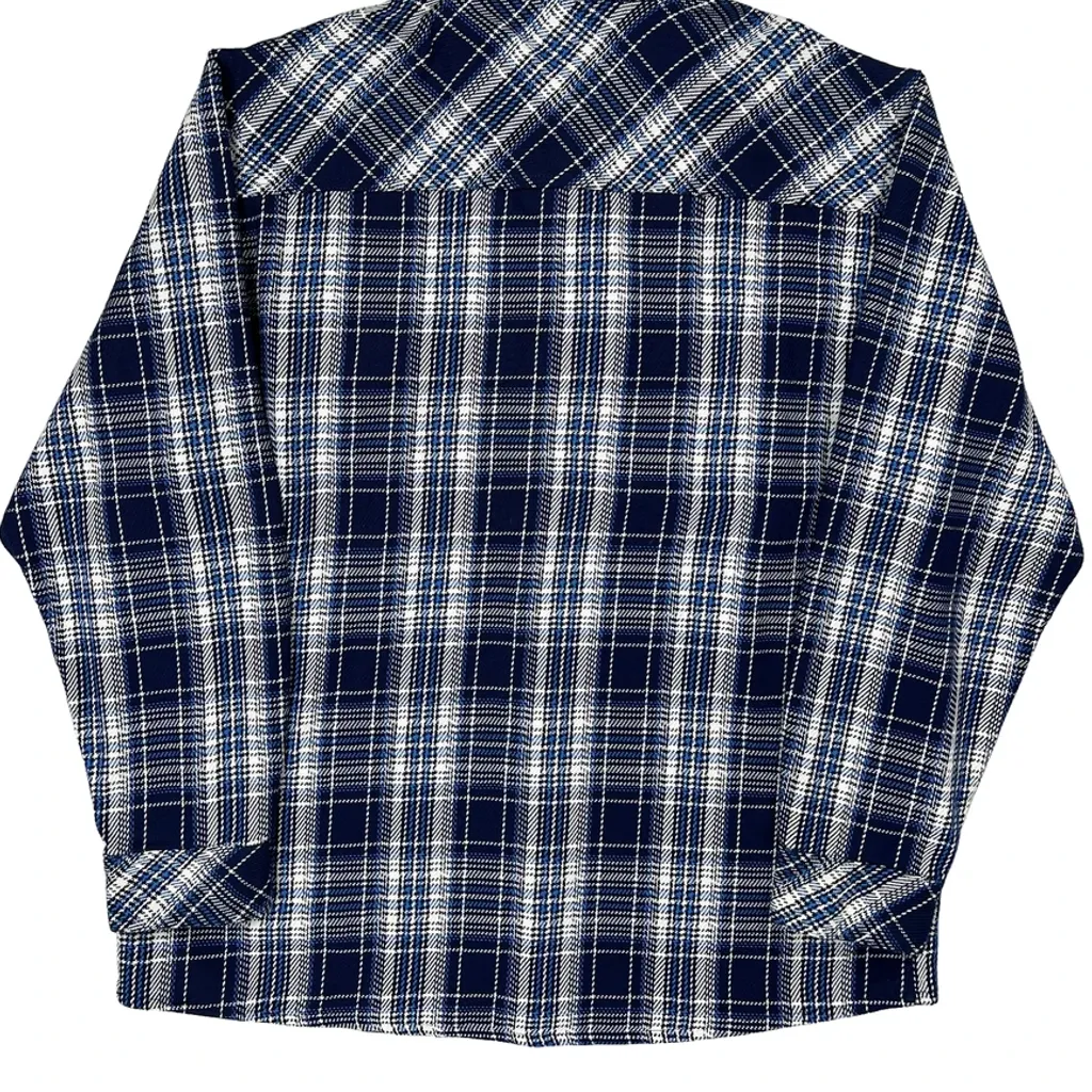 Pacific Trail Checked Flannel Shirt - XL Blue Cotton - Image 6