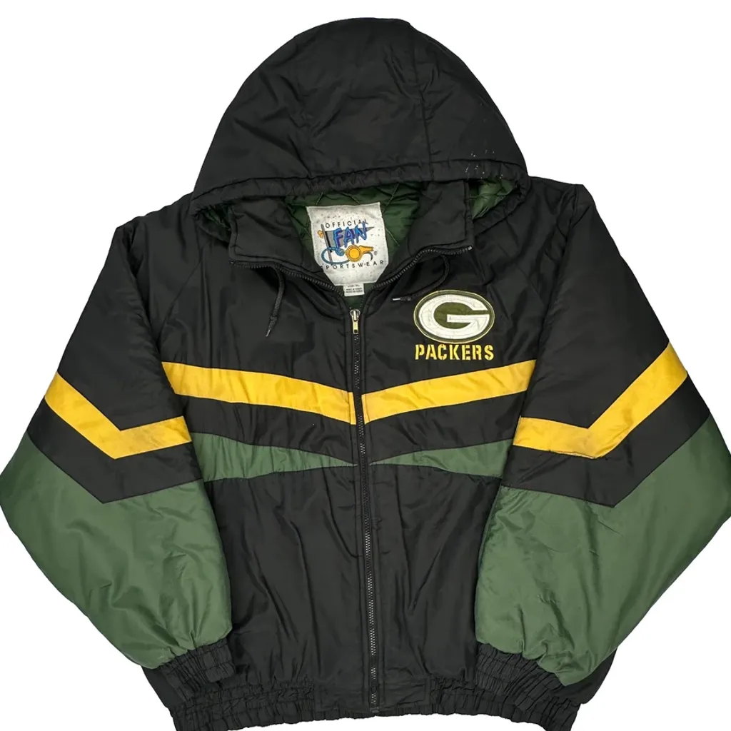 Packers Fan Sportswear Graphic Jacket - XL Black Polyester - Image 4
