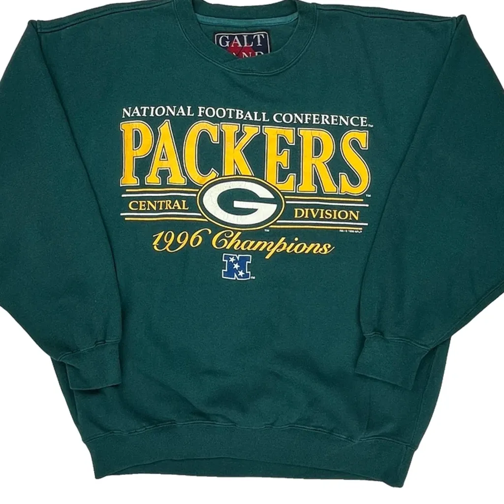 Packers Galt Sand Football Sweatshirt - Large Green Cotton - Image 5