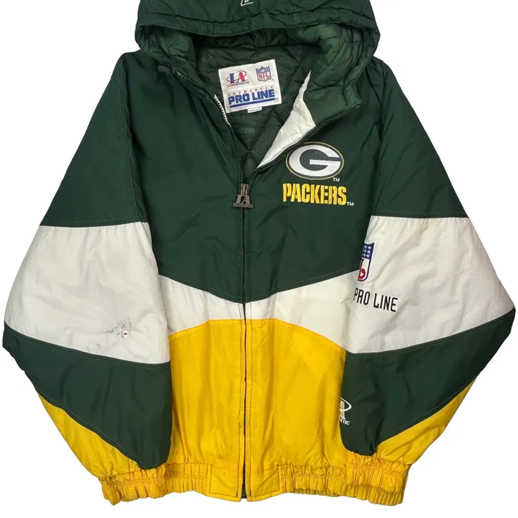 Packers Logo Athletics Pro Line Nfl Jacket - XL Green Polyester - Image 5