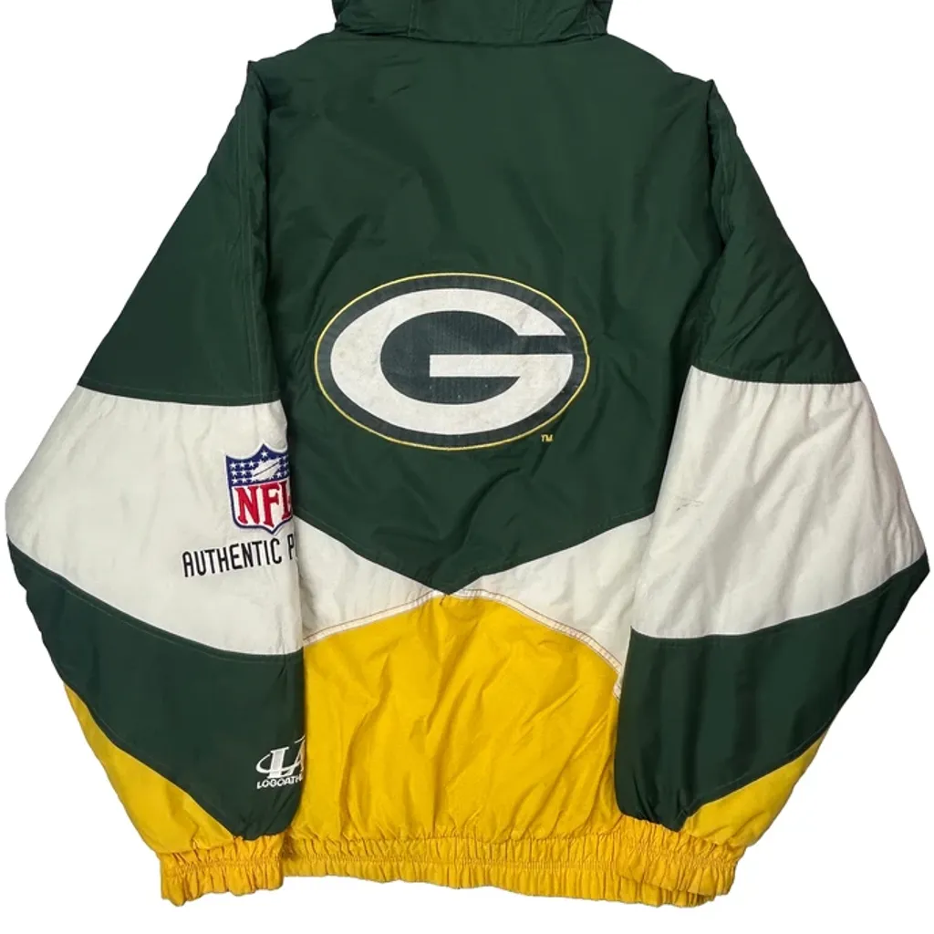 Packers Logo Athletics Pro Line Nfl Jacket - XL Green Polyester - Image 8
