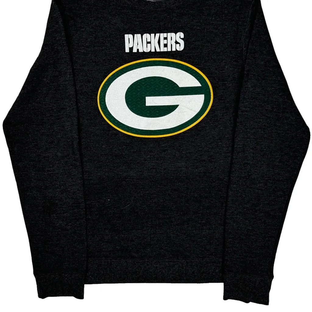 Packers Majestic Football Sweatshirt - Small Black Polyester - Image 4