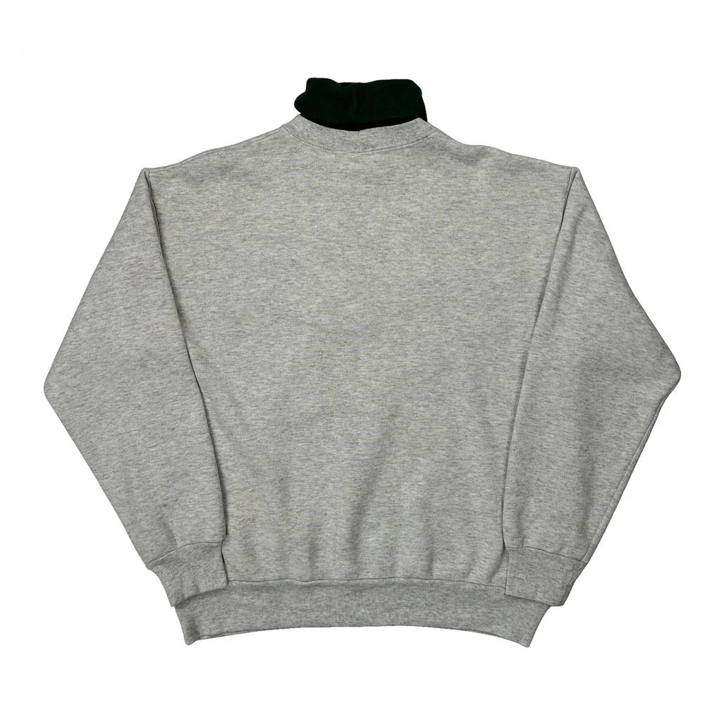 Packers Majestic Made In USA Sweatshirt - Large Grey Cotton - Image 2