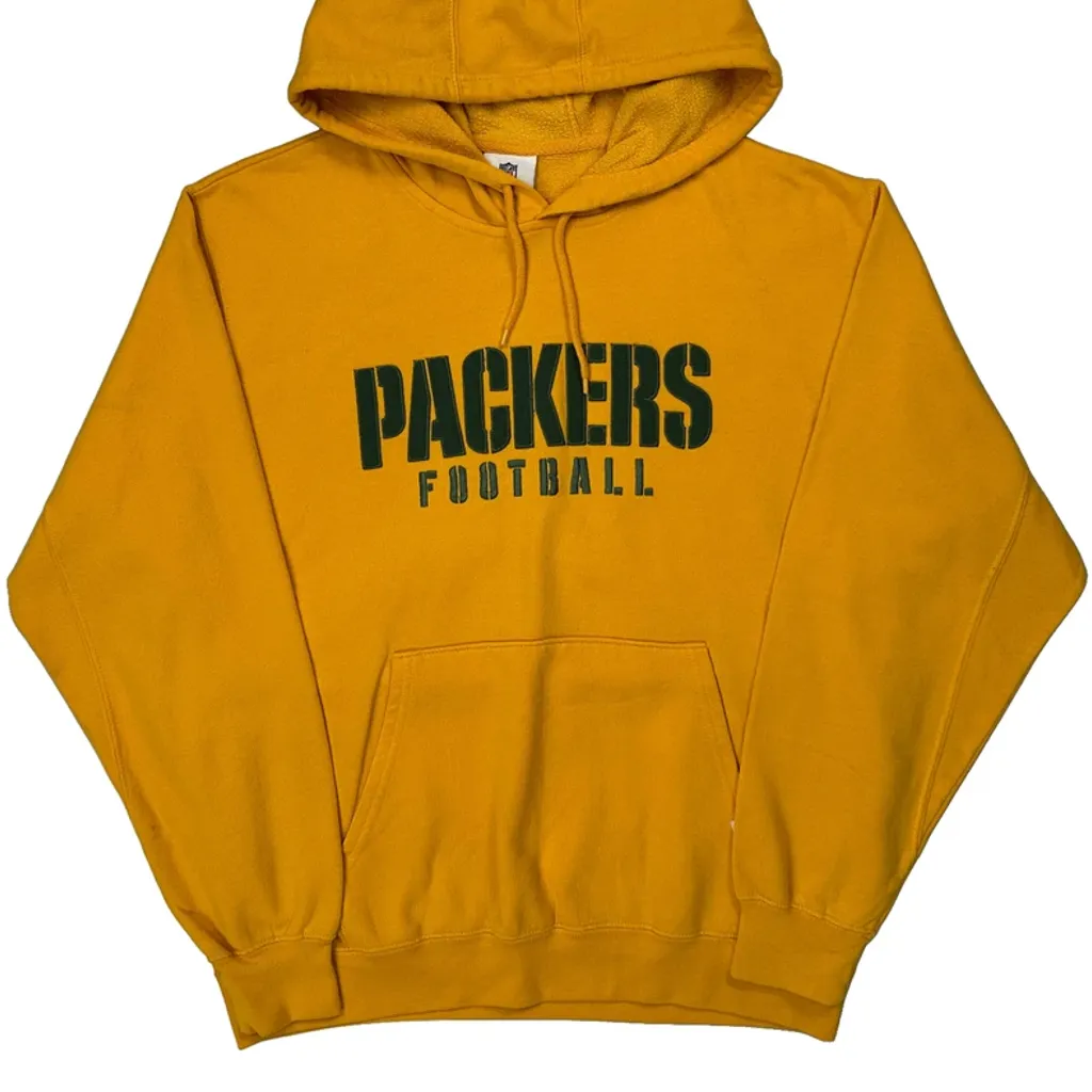 Packers Nfl Hoodie - Large Yellow Cotton - Image 5