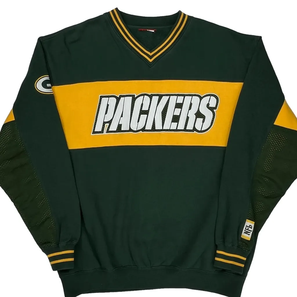 Packers Nfl Sweatshirt - Large Green Cotton - Image 4