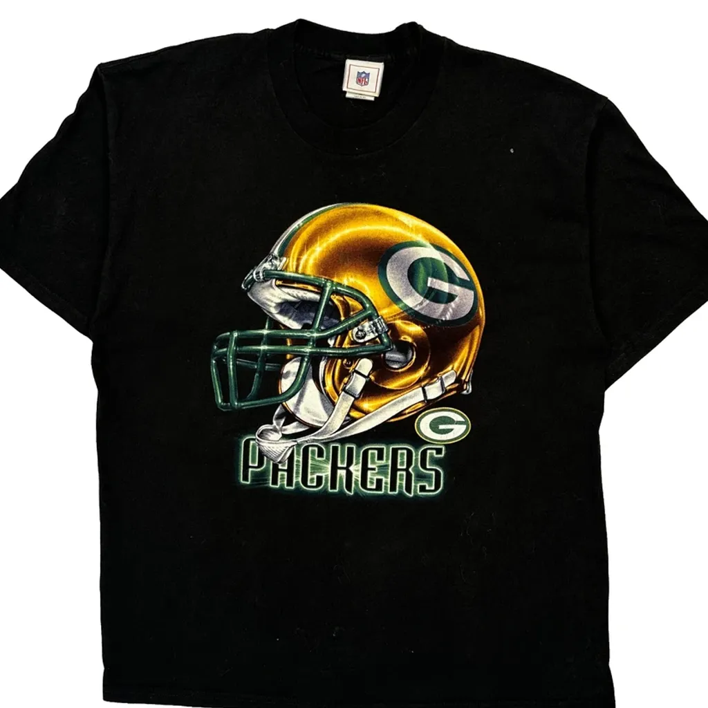Packers Nfl T-Shirt - XL Black Cotton - Image 4