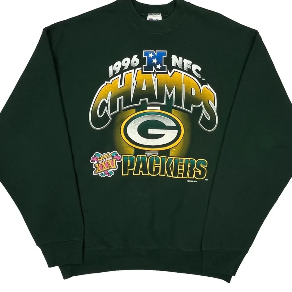 Packers Pro Layer Football Sweatshirt - XL Green Cotton Blend - Image 4