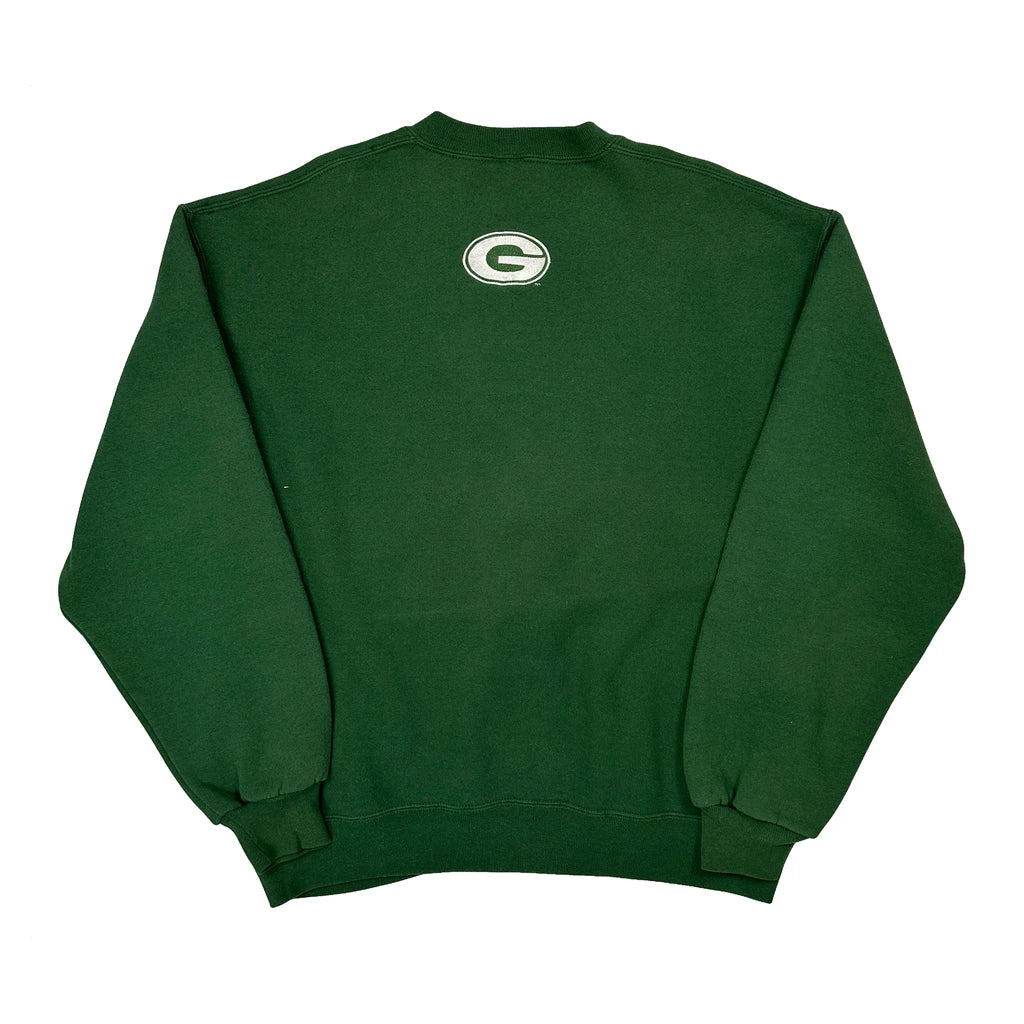 Packers Russell Athletic Nfl Sweatshirt - Large Green Cotton - Image 2
