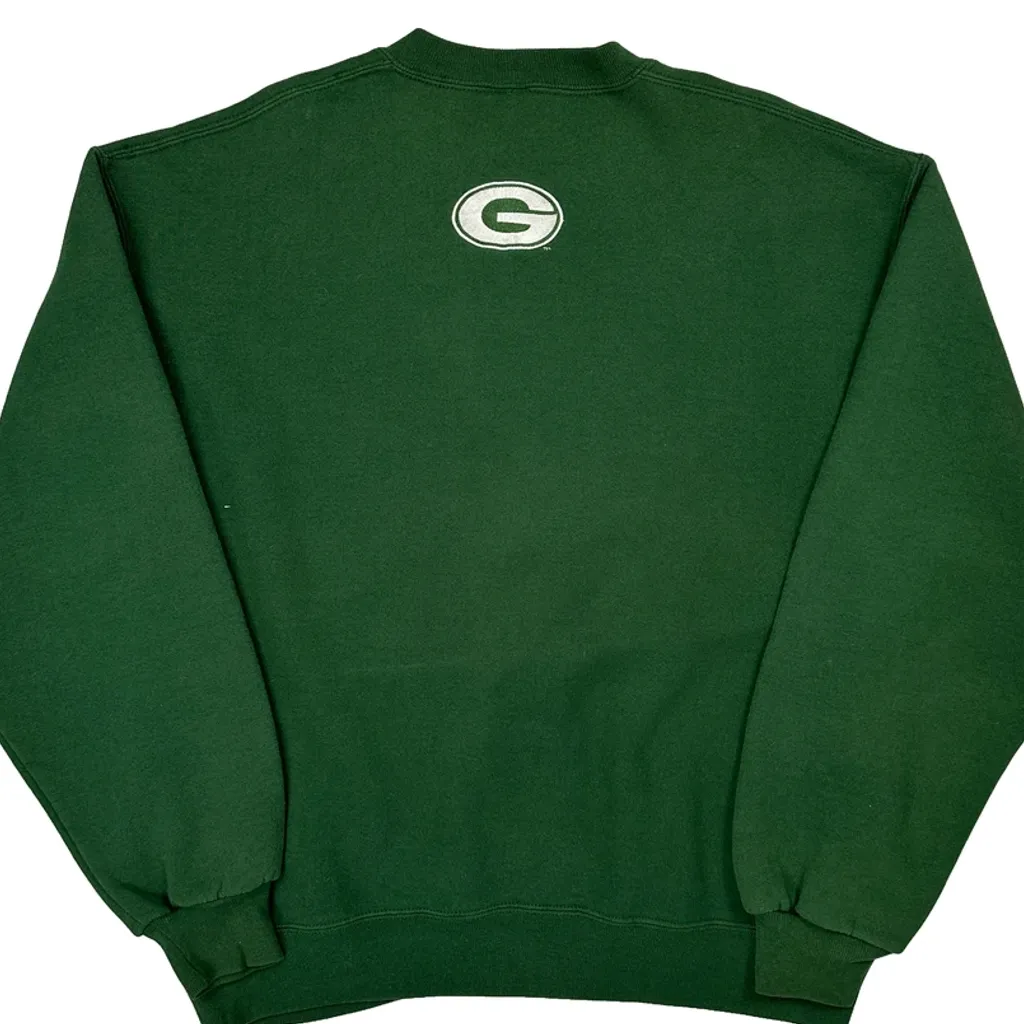 Packers Russell Athletic Nfl Sweatshirt - Large Green Cotton - Image 7