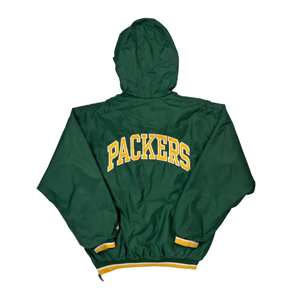 Packers Starter Football Anorak - Medium Green Polyester - Image 2