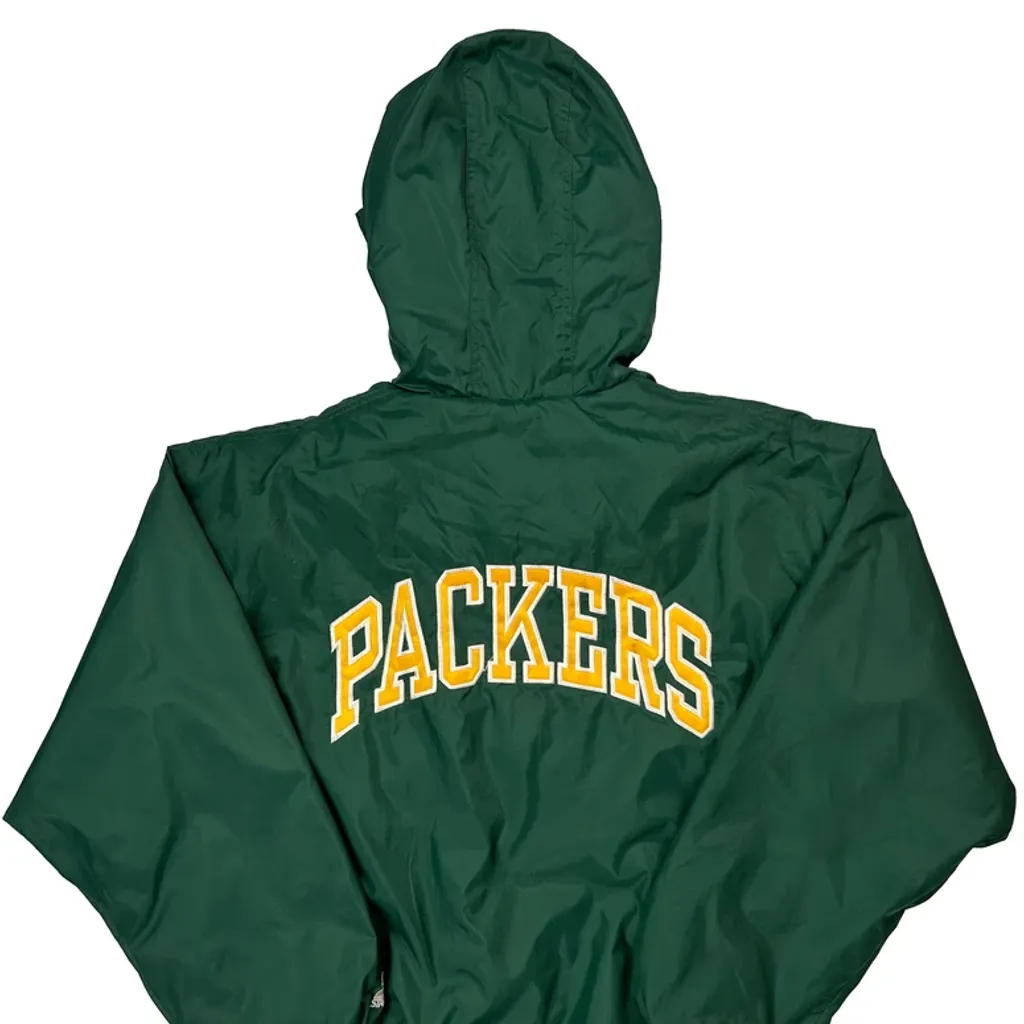 Packers Starter Football Anorak - Medium Green Polyester - Image 7