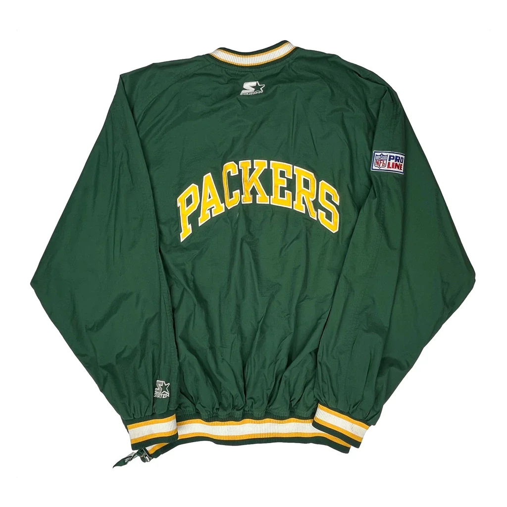 Packers Starter Football Windbreaker - 2XL Green Polyester - Image 2