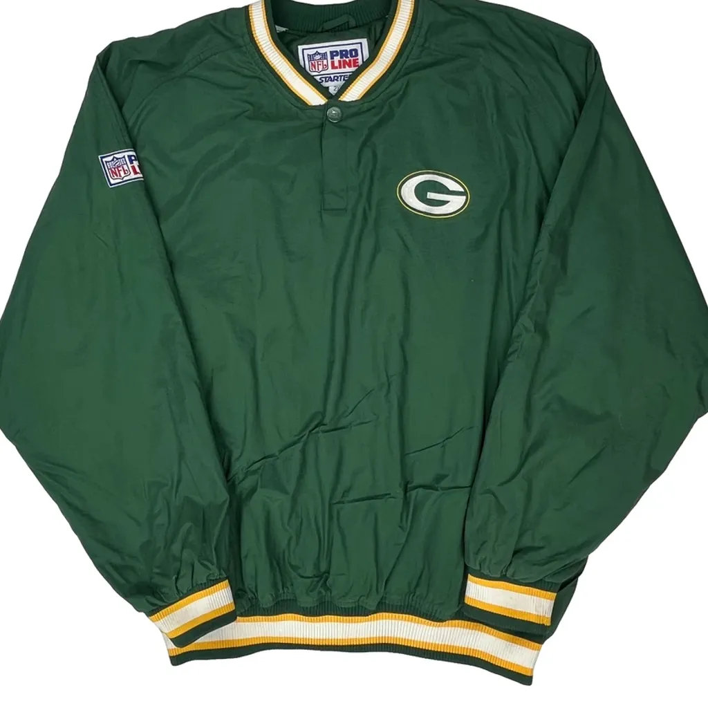 Packers Starter Football Windbreaker - 2XL Green Polyester - Image 4