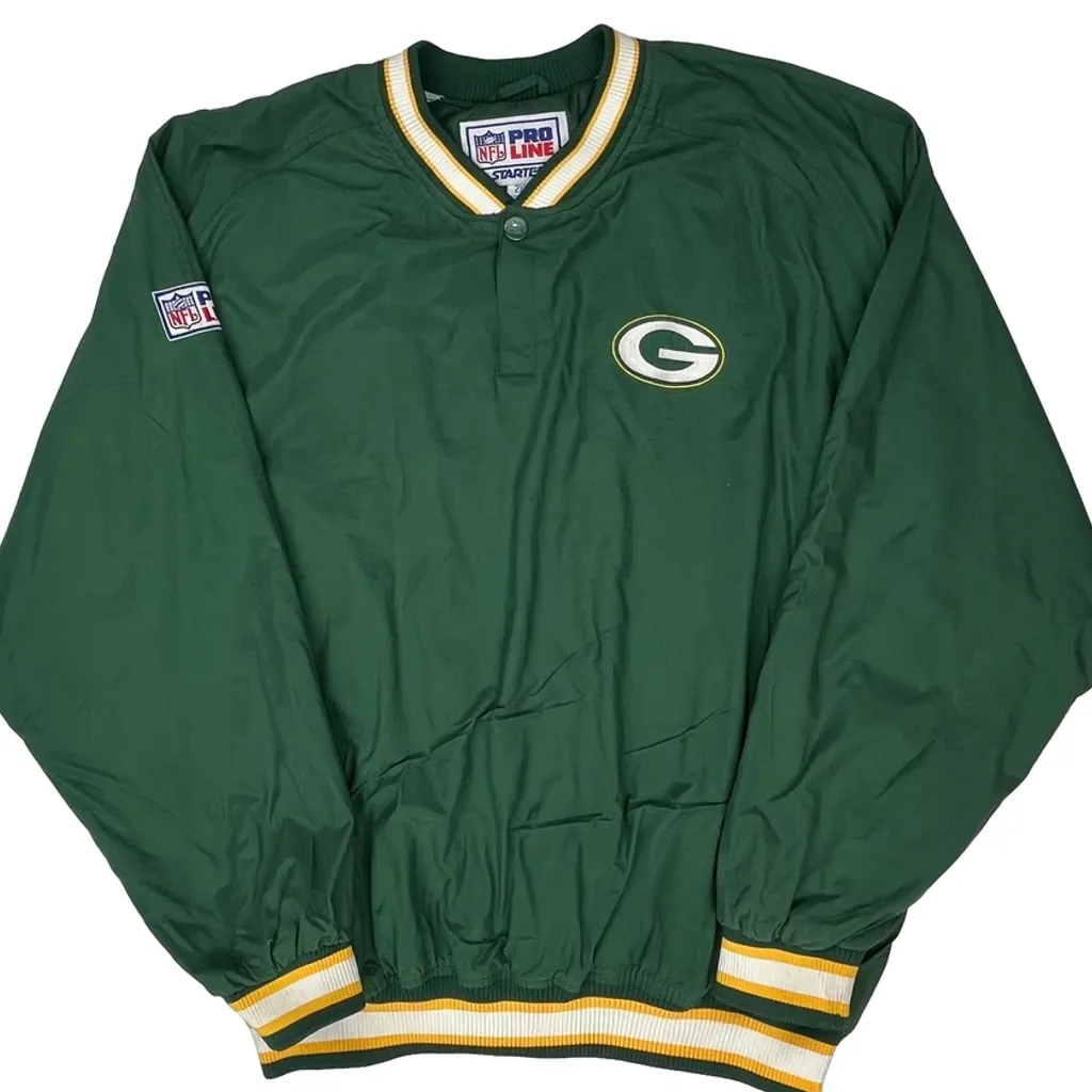 Packers Starter Football Windbreaker - 2XL Green Polyester - Image 5