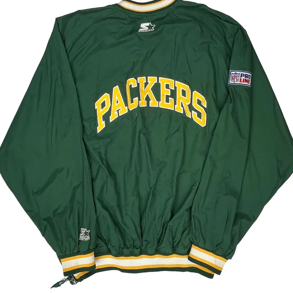 Packers Starter Football Windbreaker - 2XL Green Polyester - Image 6