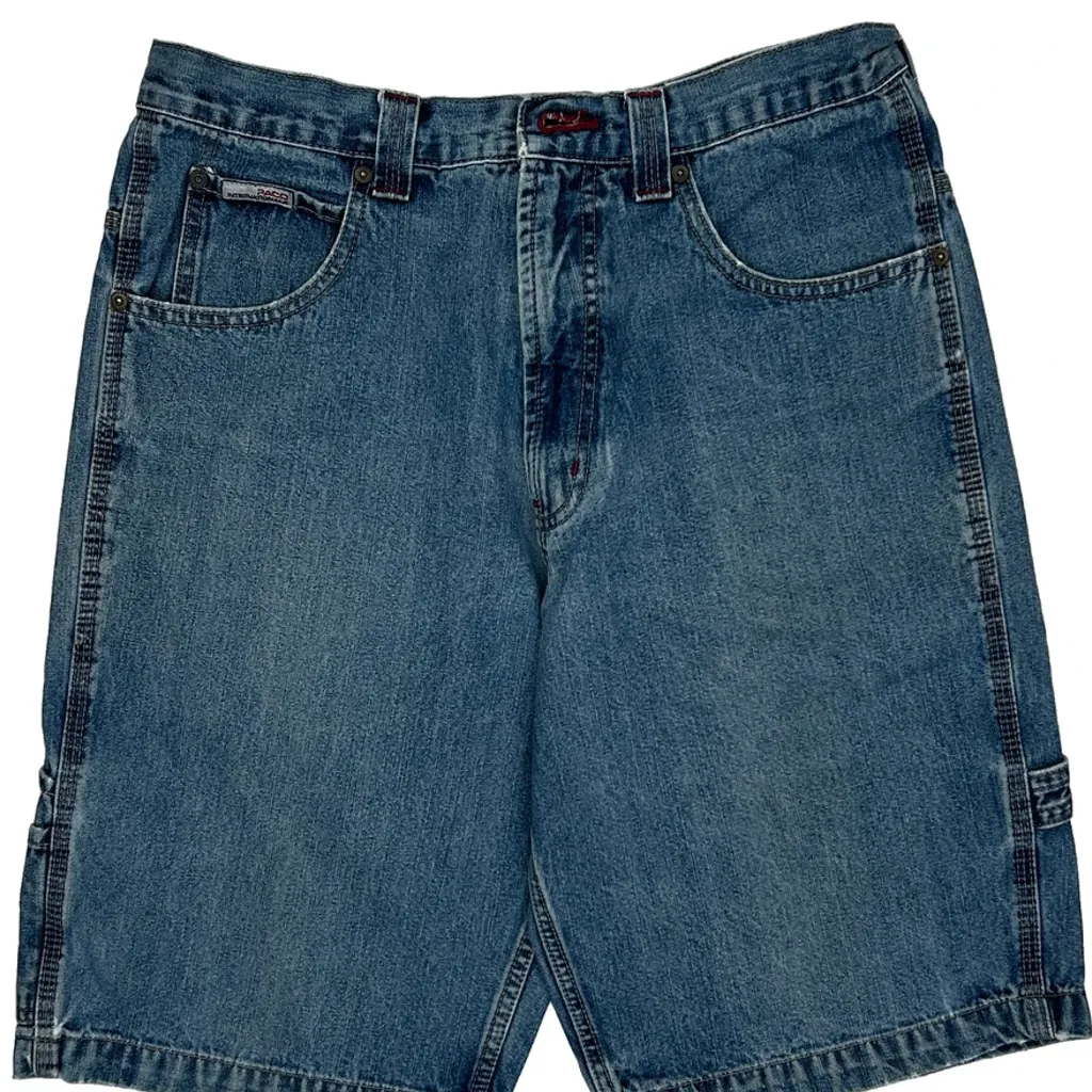 Paco Baggy Carpenter Shorts - 32W 10L Blue Cotton - Image 10