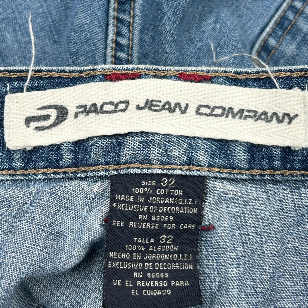 Paco Baggy Carpenter Shorts - 32W 10L Blue Cotton - Image 6