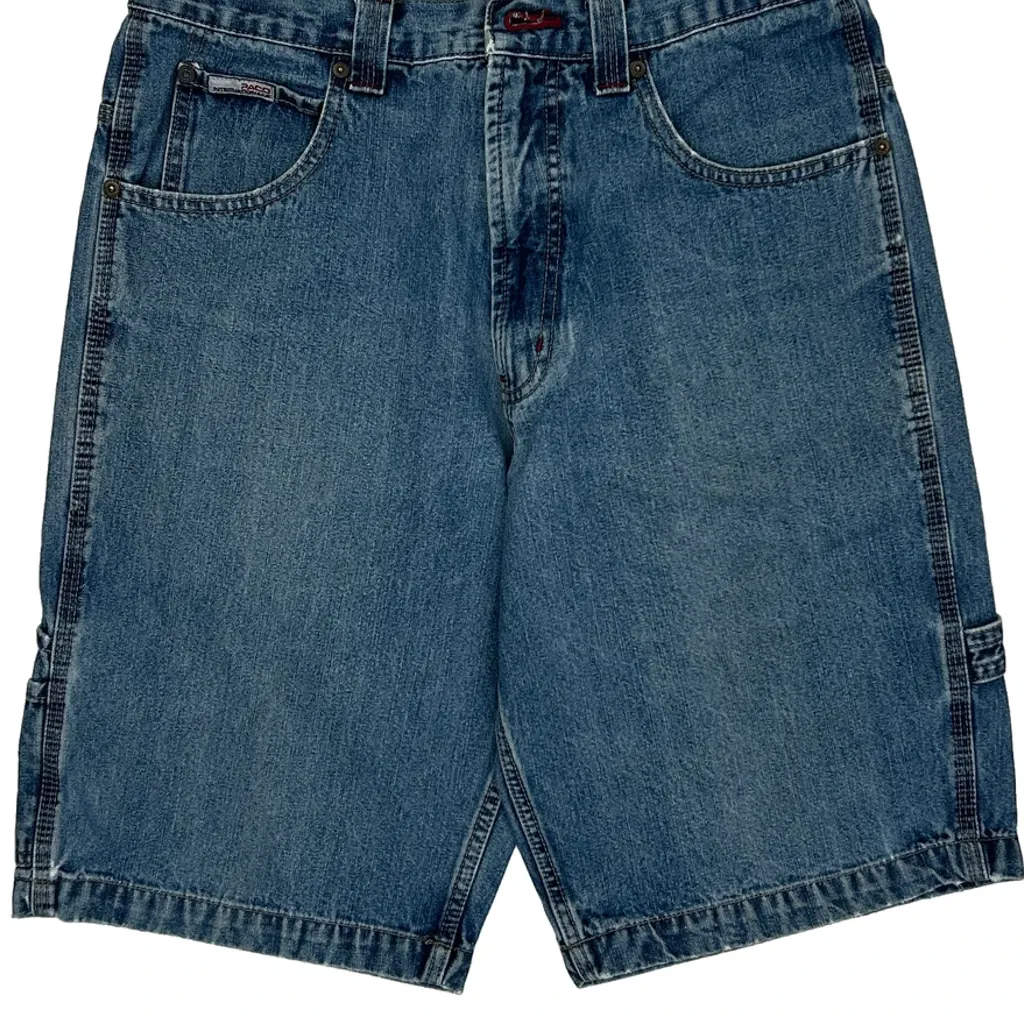 Paco Baggy Carpenter Shorts - 32W 10L Blue Cotton - Image 9