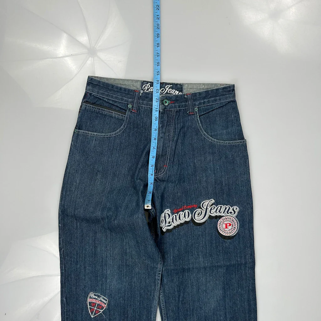 Paco Baggy Graphic Jeans - 32W 40L Blue Cotton - Image 4