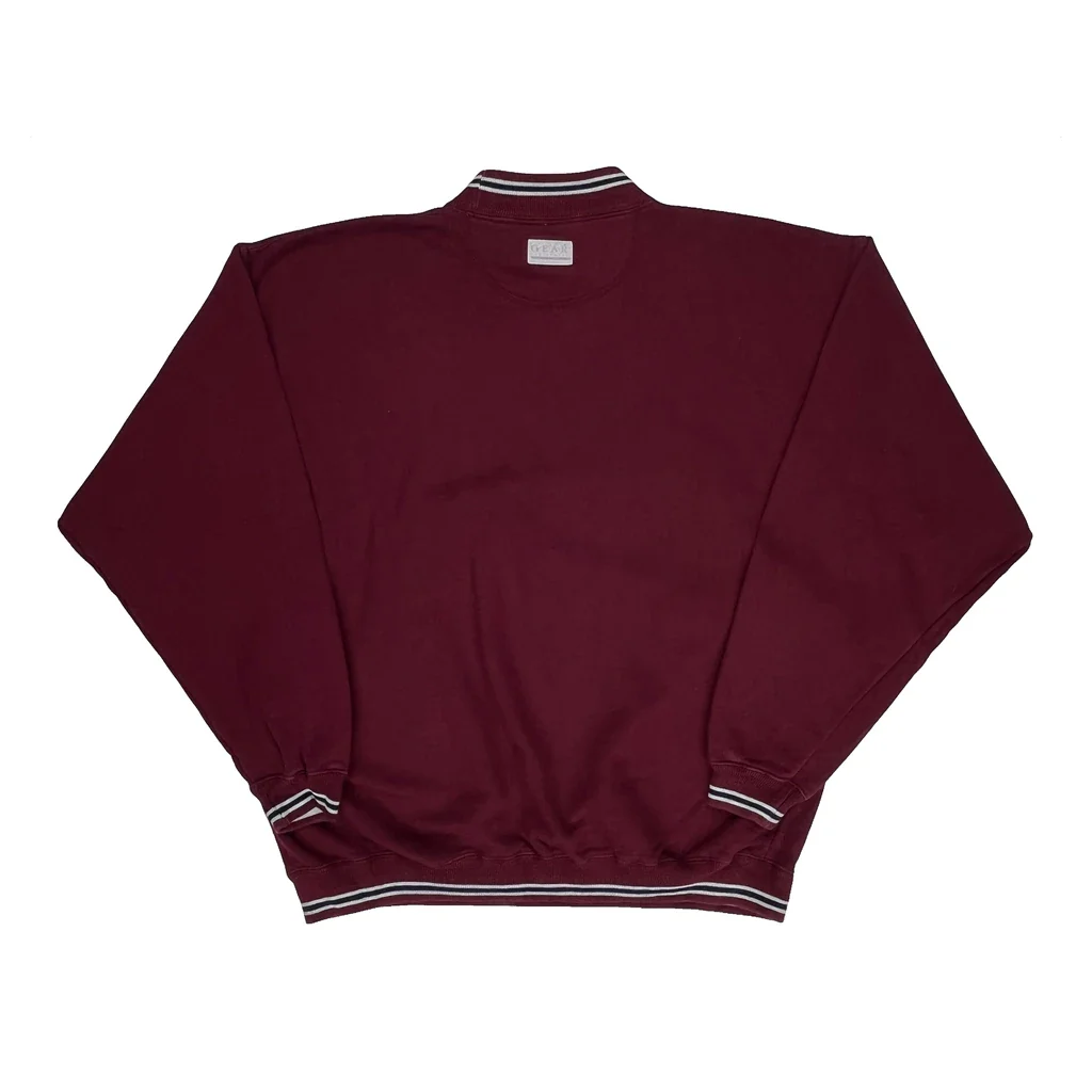 Palm Springs Polo Club Gear Sweatshirt - Large Burgundy Cotton Blend - Image 2