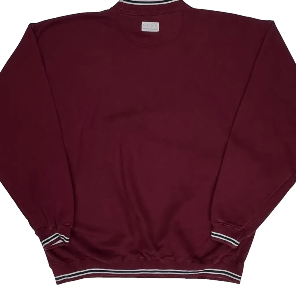 Palm Springs Polo Club Gear Sweatshirt - Large Burgundy Cotton Blend - Image 6