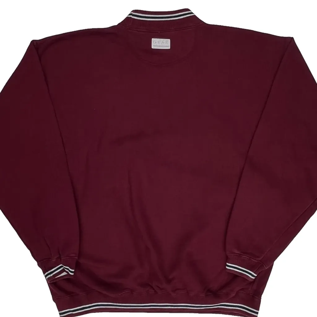Palm Springs Polo Club Gear Sweatshirt - Large Burgundy Cotton Blend - Image 7