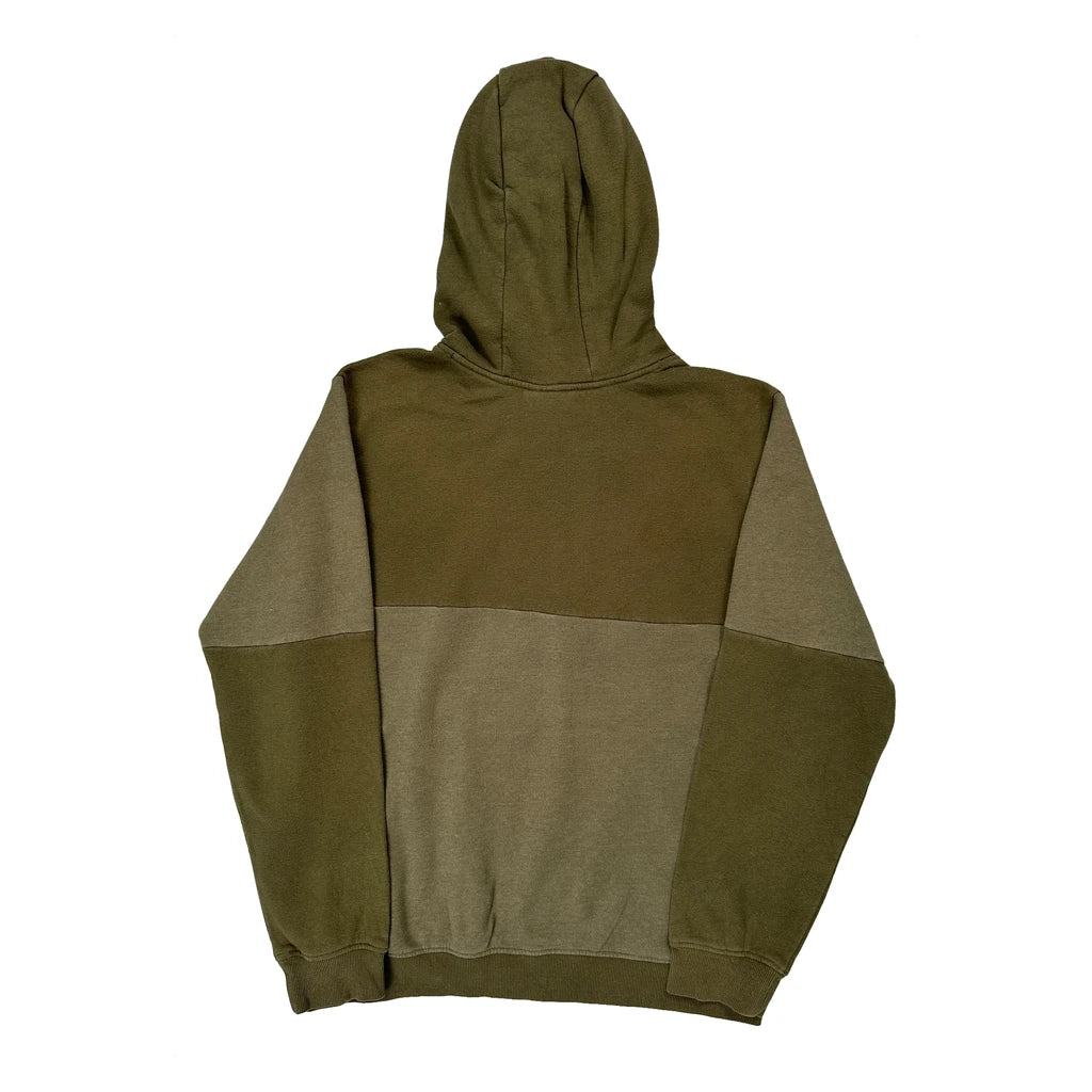 Panelled Umbro Colour Block Hoodie - XL Green Cotton - Image 2
