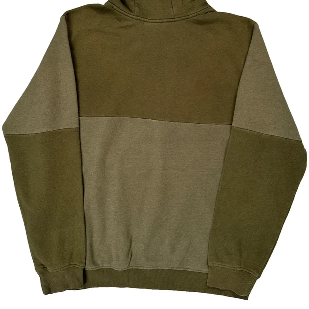 Panelled Umbro Colour Block Hoodie - XL Green Cotton - Image 6