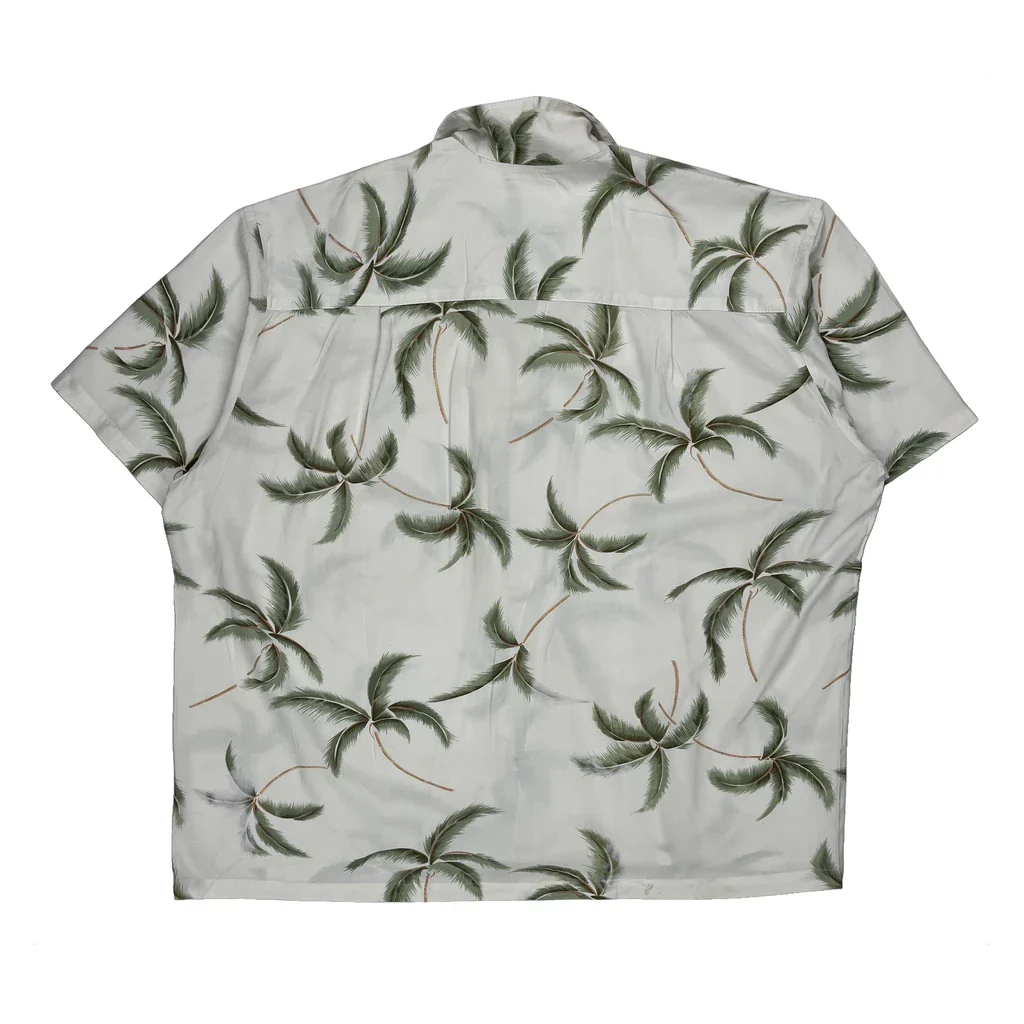 Paradise Found Floral Hawaiian Shirt - 3XL White Cotton - Image 2